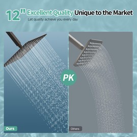 SR SUN RISE 12 Inch Brass Rain Shower Head Oil Rubbed Bronze High Pressure Rainfall Showerhead Water Saving