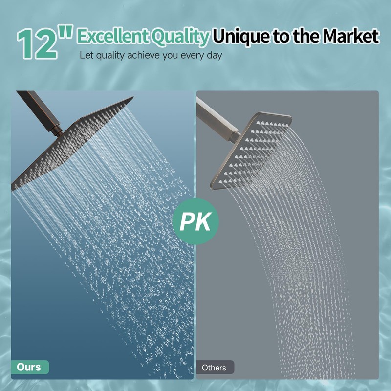 SR SUN RISE 12 Inch Brass Rain Shower Head Oil