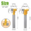 Bestgle 5 Pcs T Slot Router Bits 1/4 Inch Round