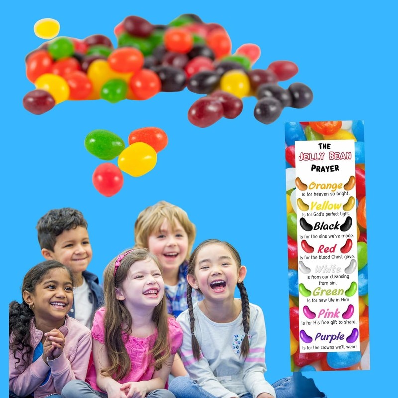 Jellybean Prayer Bookmarks - 100 Pack Christian Easter Gifts for