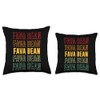 Fava Bean Rainbow Throw Pillow