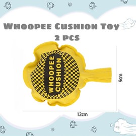 EIROVYA Pack of 2 Children's Fart Cushions, Pups, Salmon Bag, Prank Items, Retro Fart Gag Colourful Joke Item Party (A)