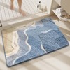 Cute Ocean Bathroom Rug Super Absorbent Bath Mat Machine Washable