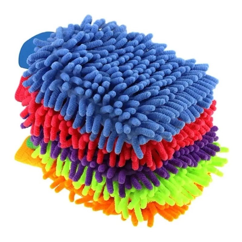 Misorel Manopla De Microfibra 3 Pzs Sacudir Limpiar Lavar Hogar