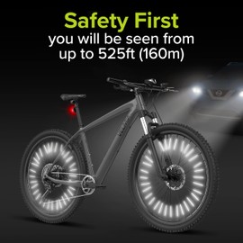 VELMIA Spoke Reflectors Set [72 Pieces] StVZO Approved I 360° Visibility - Easy Assembly - Spoke Reflectors Bicycle - Cat's Eyes