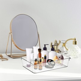 Ravinte Ravinte 6 Pack Drawer Organizer - 6" X 9" Plastic Storage Bins, Acrylic Organizers with Non-Slip Pads Clear Desk Storage Tray for Makeup, Jewelries, Kitchen Utensils, Bathroom and Office