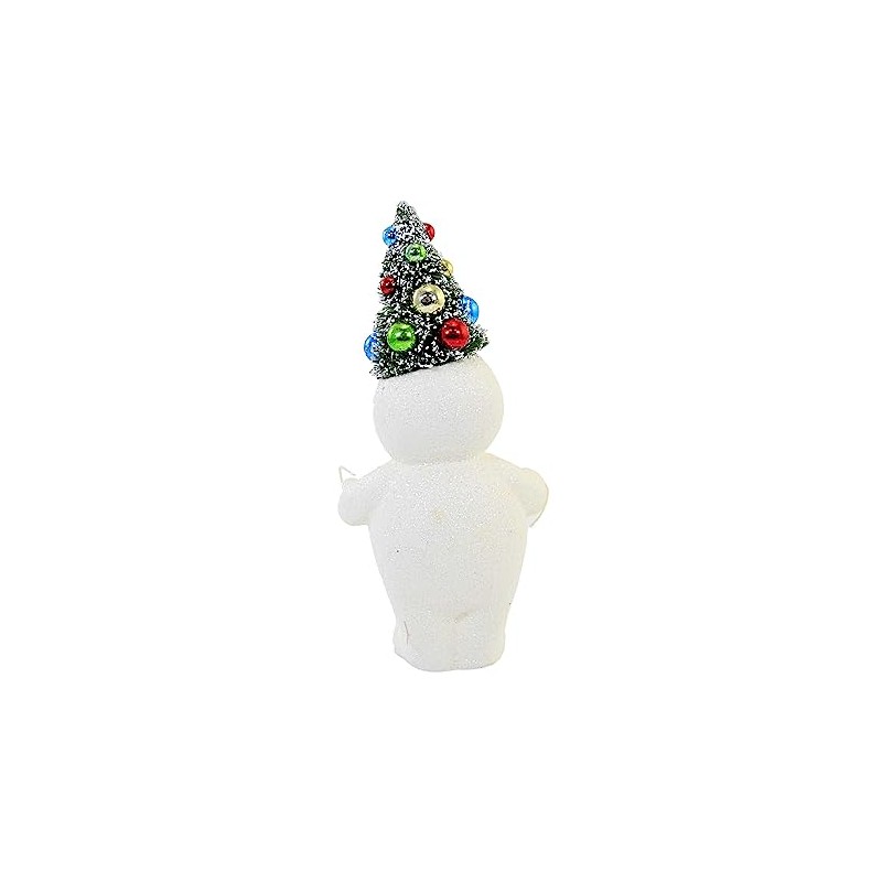 Bethany Lowe Retro Merry Snowman with Tree Small