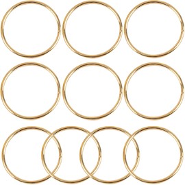BetterJonny 10 Pieces Metal Rings for Crafts, 15 cm Metal Rings, Wire Rings, Decorative Rings, Macrame Accessories, Decorative Metal Rings for Hanging Dream Catcher, Ring, Macrame Wrapping Technique,