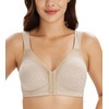 Lemorosy Full Coverage Front Closure Posture Bra Wirefree Unpadded Back