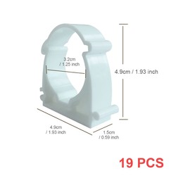 HLIWS 19 pieces inner diameter 32 mm hose clamps pool, plastic mounting clamps, hose clamps, single diameter, for pool, pond