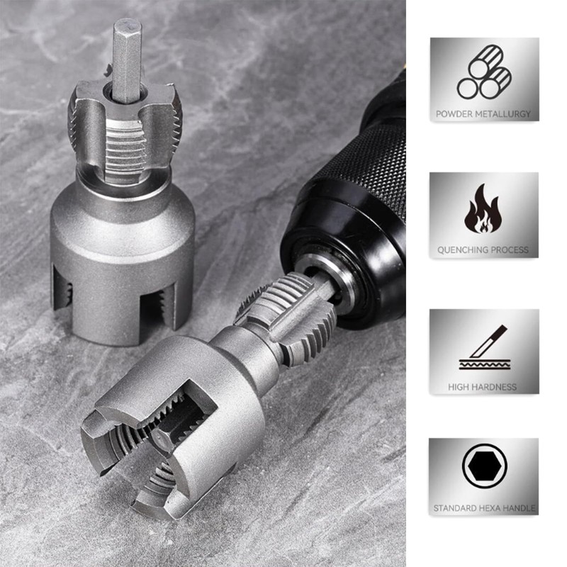 Integrated Internal & External Pipe Threading Tool, Plastic Pipe Threader