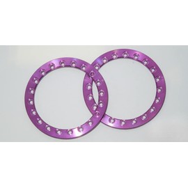 1.9" Purple Aluminum Beadlock Rings (2)