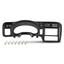 CHEDA Dashboard Cluster Dash Radio Bezel Compatible with Chevy Blazer S10 GMC Jimmy Sonoma 1998-2004/Fit for Vehicle with Double Din Radio Black