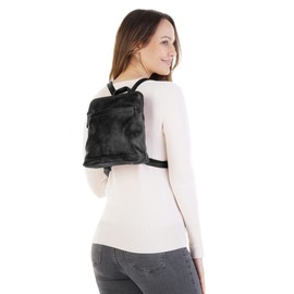 Sansibar Women's Genuine Leather Backpack | | 021197, black
