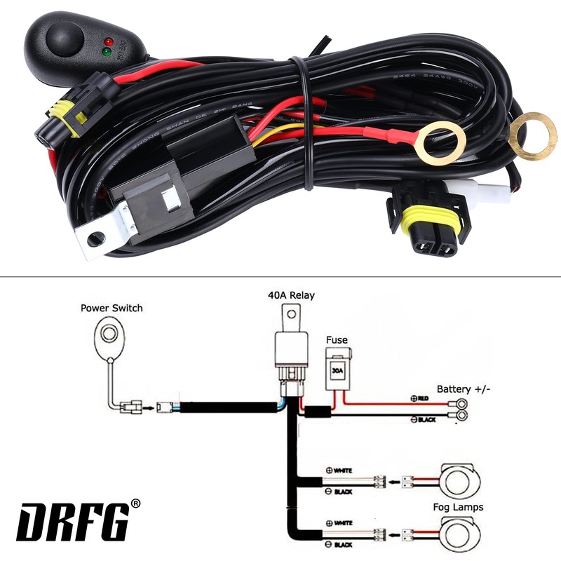 DRFG LED Fog Light with DRL Compatible for Chevy Silverado