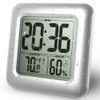 BALDR LCD Waterproof Bathroom Clock for Bath and Shower, Wall