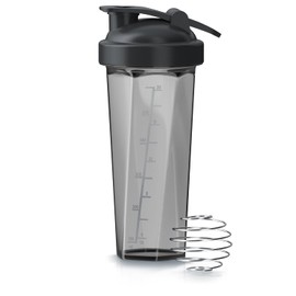 Arendo - Protein Shaker with Ball - 700 ml - Protein Shaker with Measuring Scale - No Lumps - BPA Free - Shaker Bottle - for Fitness, Sports & Leisure - Dishwasher Safe
