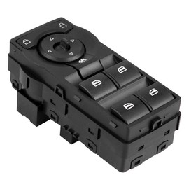 Power Window Switch, Front Rear Left Right Power Window Switch, Power Master Control Window Switch with Red Illumination, Master Power Window Switch for Commodore VE