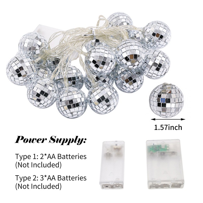 10ft 20LED Globe String Lights Decorative Hanging Lights Balls Fairy