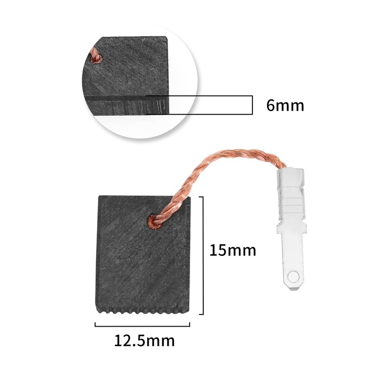 VGOL 2 Pairs Carbon Brushes Compatible with Metabo W12-125 Angle