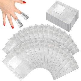 ZEAYEA 800 Pcs Nail Polish Remover Foil Wraps, Lint Free Nail Foil Wraps Soak Off Cotton Pads, Gel Nails Polish Wrap Removal Tool for Salon and Home Use