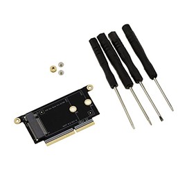 KALEA INFORMATIQUE Adapter M2 NGFF NVMe M Key to Replace SSD 22+34 Points of MacBook Pro A1708 2016 or 2017 with Tools