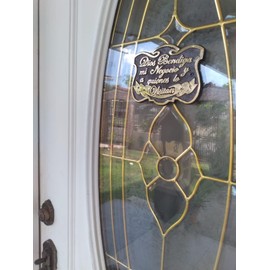 Placa de Letrero Cristiano, Decoración rústica para puerta delantera de Negocio, Oficina, Casa, para pared, Bible verse poster, Mensaje de la Biblia en Español, Decoración Cristiana de Hogar