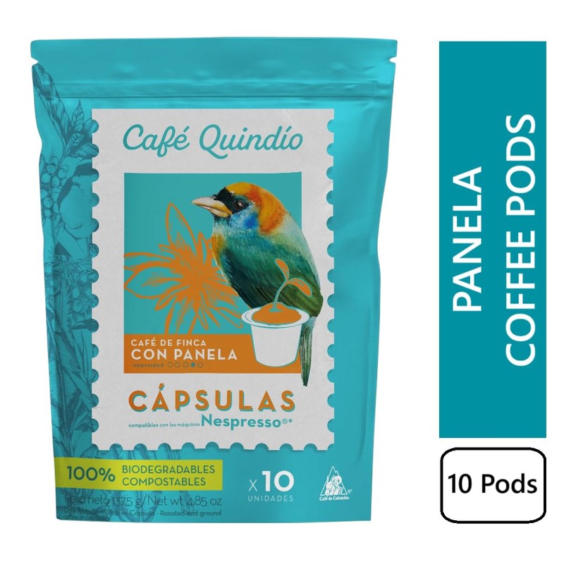 Cafe Quindio Compostable Coffee Pods, compatible with Nespresso Original machines