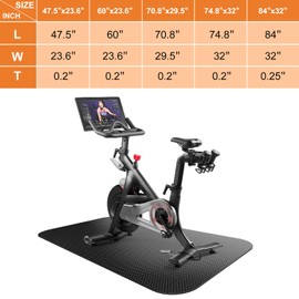 Treadmill Mat,Bike Mat,Stationary Bike Mat,Foldable Treadmill Mat for Hardwood Floors and Carpet.Mat for Exercise Bike,Exercise Equipment Mat for Indoor Cycles, Rowing Machine, Elliptical