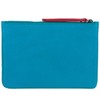 Prime Hide Ladies Leather Zipped Pouch - Sky Blue