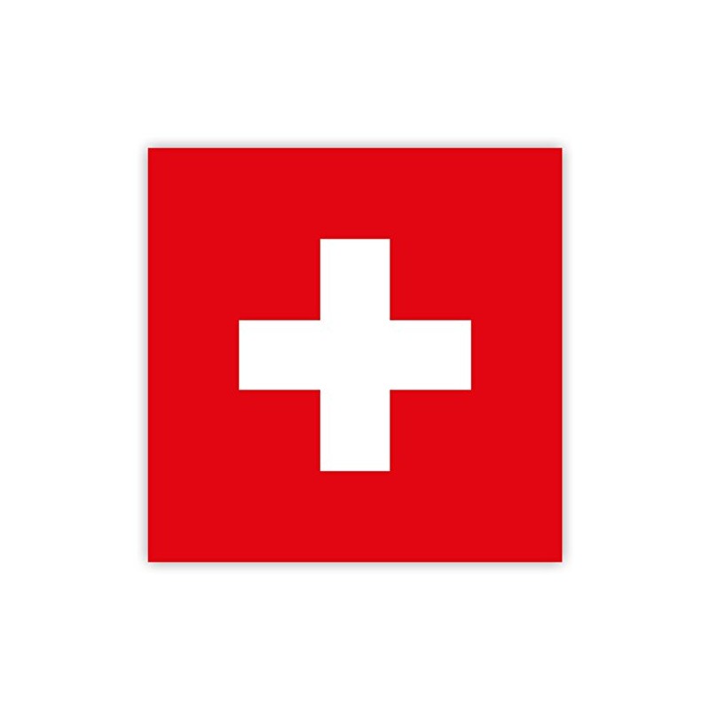HouseholdBasics 10 x Switzerland Flag Stickers 5.2 x 5.2 cm