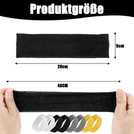 QZKJQDD Women's Sports Headband, Hair Band, Elasticity, Headband, Sweat-Absorbing Bands, Suitable for Jogging, Yoga, Gym, Cycling, Tennis etc. (Pack of 8)