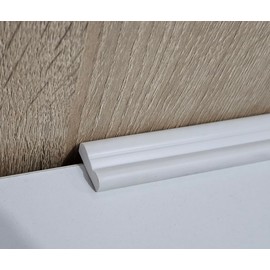 LaRolls Wall Molding Trim & Chair Rail, Flexible, Peel and Stick, Heavy Duty, Corner Trim Moulding Décor Lines for Wall Floor Ceiling Mirror Cabinet Door, 0.9in x 10ft White