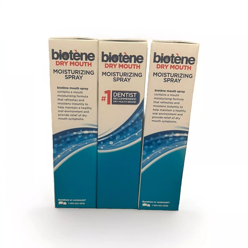 Biotène 3 Pack! Biotene Dry Mouth Moisturizing Spray Gentle Mint