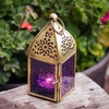 In the Breeze 9203 — Purple Mini Square Tealight Lantern