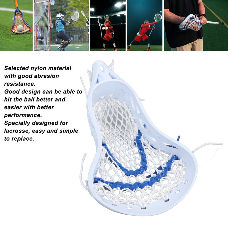 Lacrosse Head Mesh Strung Wear Proof Nylon Lacrosse Stick Heads