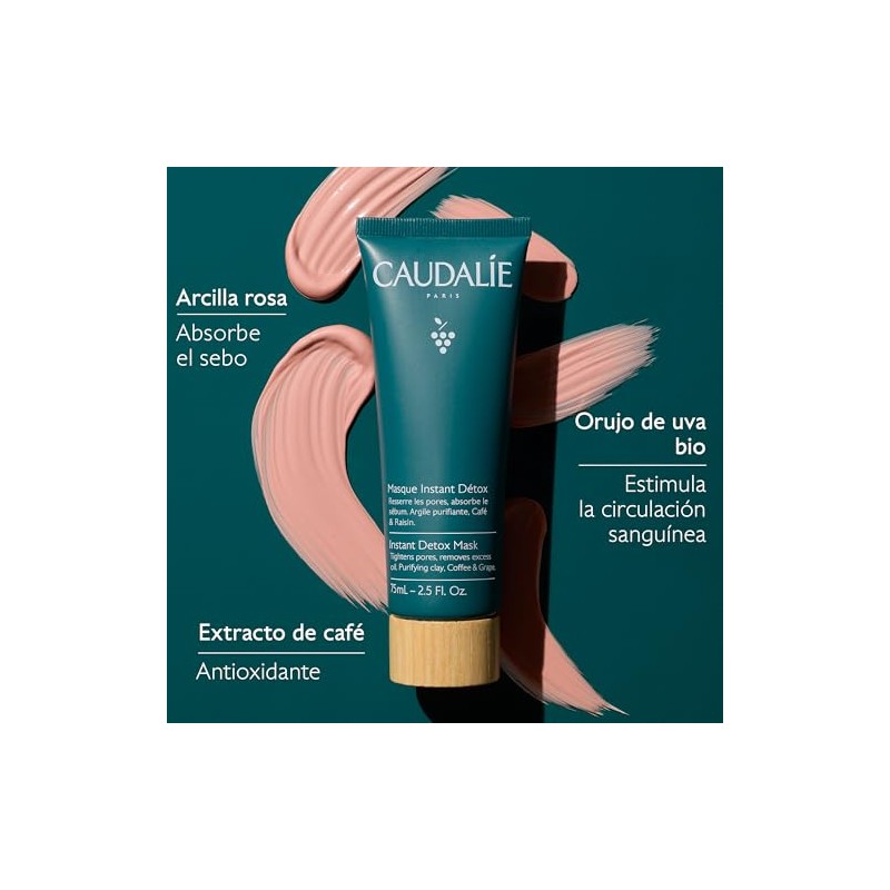Caudalie Mascarilla Instant Detox, Mascarilla de Arcilla - 75 mL