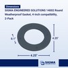 SIGMA ENGINEERED SOLUTIONS 14002 Round Weatherproof Gasket, 4-inch compatibility, Black,