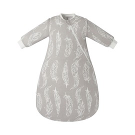 Nest Designs Organic Cotton - Removable Sleeve Sleep Bag - 1.0 TOG | Feather Grey / 6M-18M