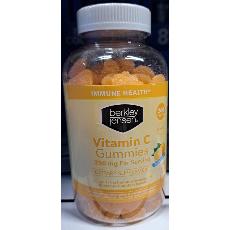 berkley jensen Vitamin C Orange Gummy, Orange Flavor 250 mg
