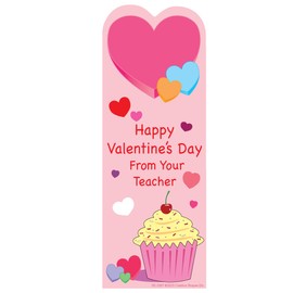 24 Pcs Sweetest Valentine's Day from Your Teacher Bookmarks Classroom Reading Encouragement Gifts FromTeacher Libraries Kids Reading Holiday 2.75in x 7.5 in