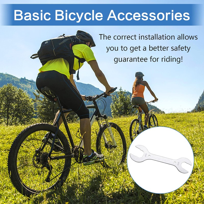 ShiSheng Headset Wrench 4-in-1 Bicycle Handlebar Key 30/32/36/40 mm, Silver