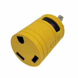 Parkworld 691784Y RV Power Adapter L14-30P to TT-30R, 30 AMP 4-Prong Generator Locking L14-30 Male Plug to RV TT-30 Female Receptacle (Yellow)