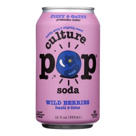 UD_Culture Pop Soda Case of 6-4/12 Fz Wild Berries Flavor Probiotics
