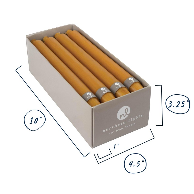 Northern Lights Candles - 10" 12pk Tapers - Caramel -