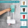 Belle Vous Wall-Mounted Double Tube Cup Dispenser - Pull Type