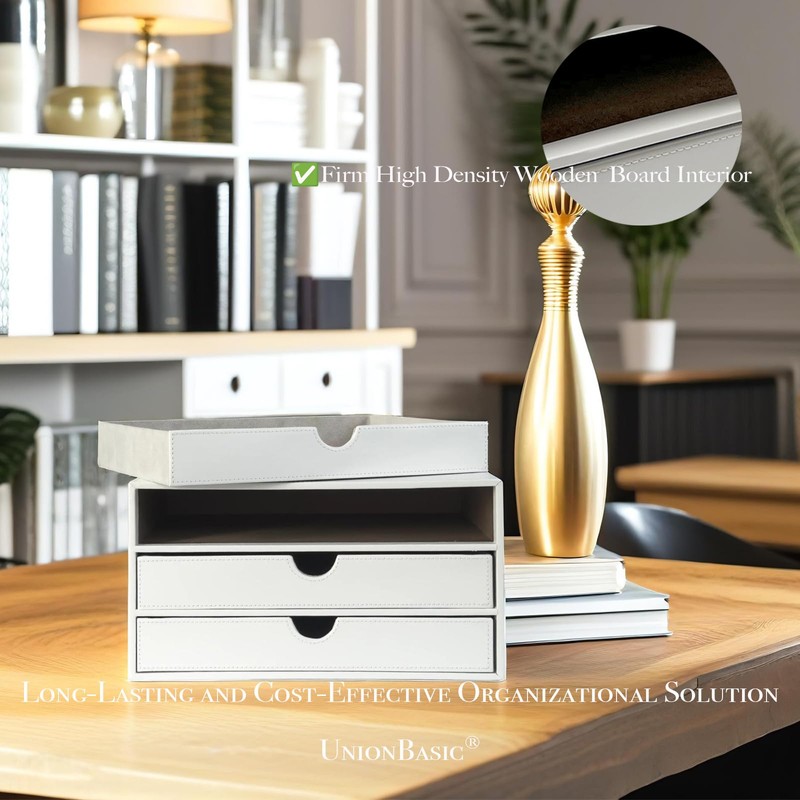 UnionBasic Document Organizer, 3-Drawer File Cabinet Document Storage Box, Office