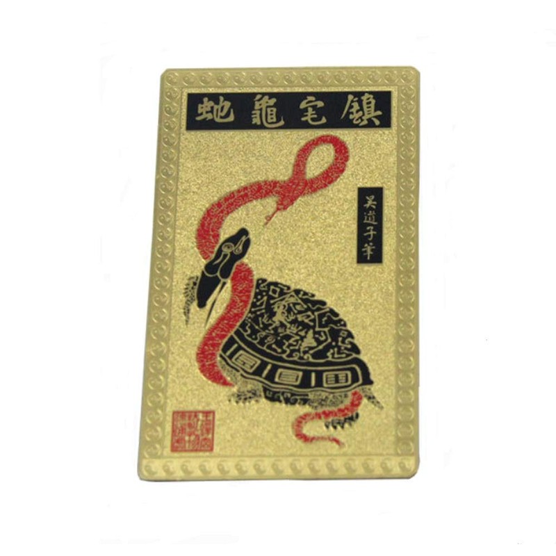 DMtse Feng Shui Turtles and Snakes Protection Home Energy Talisman