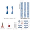 FREEBLOSS 6 Set Cross Stitch Bookmark Stamped Cross Stitch Kit