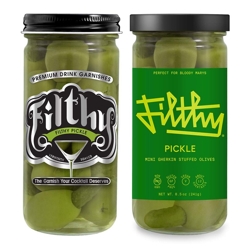 Filthy Food Filthy Pickle Stuffed Olives - Premium Martini Garnish